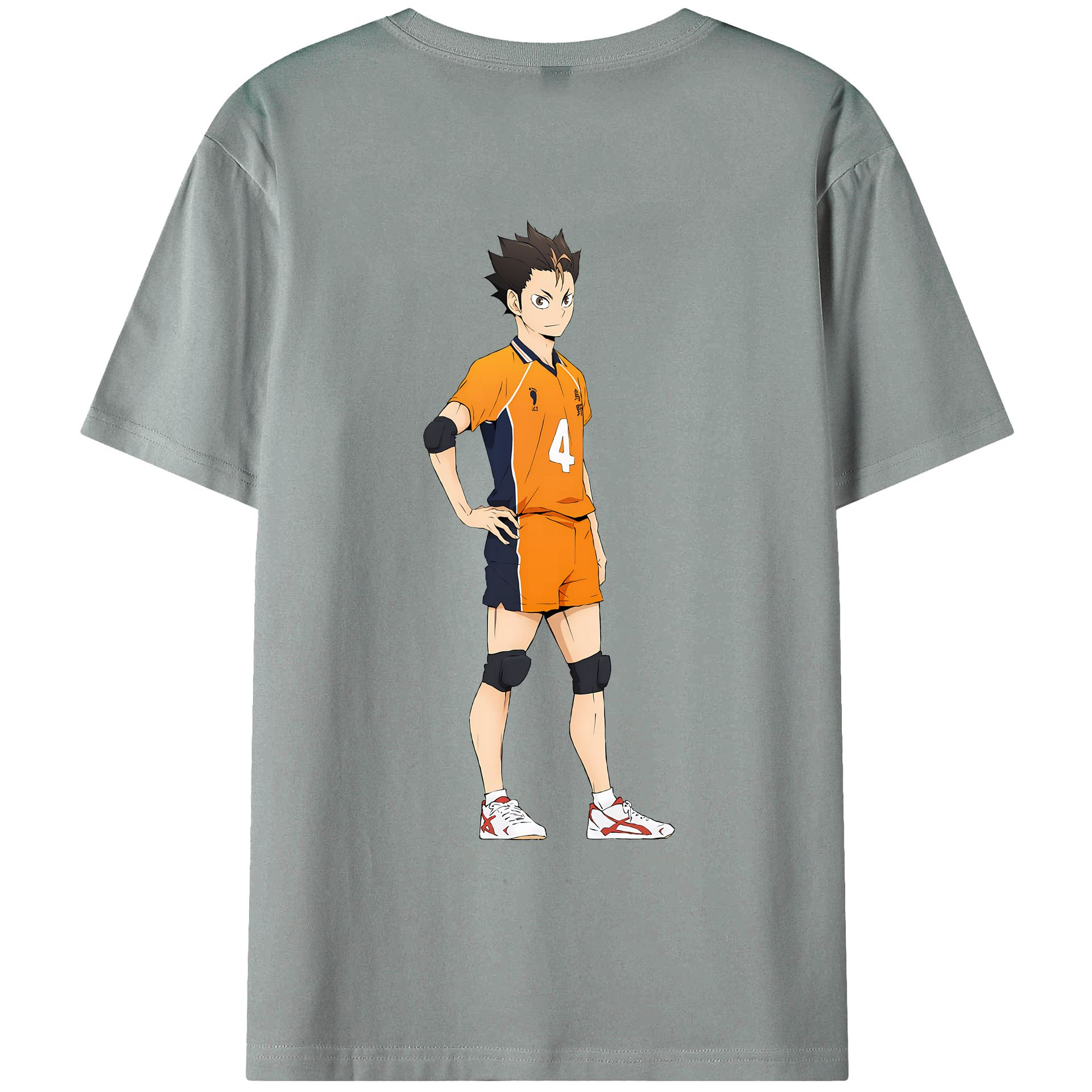 （画像用） ハイキュー!! Haikyu!! 綿100％ メンズ半袖Tシャツ（バックプリント） 通気性
